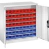 Schrank Mit Kästen, HxBxT 1000x1000x420mm, 6xStahlboden, 63 Kästen, Zyl.-Schl., Korpus RAL7035, Front RAL7035 -Lagermöbel 120d7408 8e2c 4d21 a059 21d80d3c80c0 4