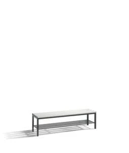 Umkleidebank, LxT 1500x400mm, Holzleisten, Gestell Schwarzgrau, Schuhrost 7 Umkleidebank, LxT 1500x400mm, Holzleisten, Gestell Schwarzgrau, Schuhrost – Bild 5