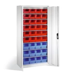 Magazinschrank Mit 26 Sichtlagerkästen, H1980xB1000xT420mm