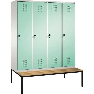C+P Umkleidespind 4901042S10064 Füße 4Abteile B1600mm Lgr/lgn 4 C+P Umkleidespind 4901042S10064 Füße 4Abteile B1600mm Lgr/lgn – Bild 2