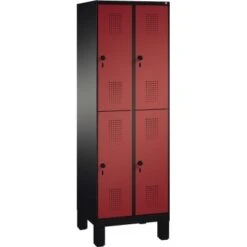 C+P Doppelstockspind 4931020S10081 Füße 4Fächer B600mm Sgr/rrt