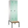 C+P Umkleidespind 4905020S10116 Sitzbank 2Abteile B600mm Lgr/lgn -Lagermöbel 327034a3 1d83 4204 ac8e abce9eced5fe 1
