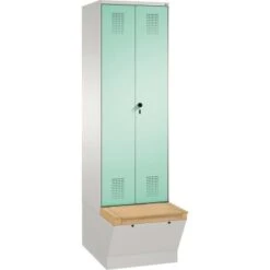 C+P Doppelspind 4905620S10053 Sitzbox 2Abteile B600mm Lgr/vgn -Lagermöbel 3860639e 3581 410d 8056 30baf3c89655