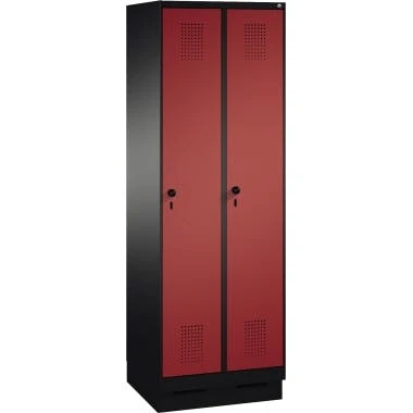 C+P Umkleidespind 4901020S10170 Füße 2Abteile B600mm Sgr/rrt 4 C+P Umkleidespind 4901020S10170 Füße 2Abteile B600mm Sgr/rrt – Bild 2