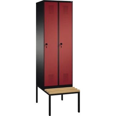 C+P Umkleidespind 4901020S10170 Füße 2Abteile B600mm Sgr/rrt 5 C+P Umkleidespind 4901020S10170 Füße 2Abteile B600mm Sgr/rrt – Bild 3