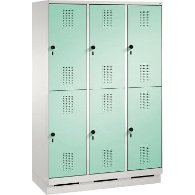 C+P Doppelstockspind 4935032S10009 Sitzbank 6Fächer B1200mm Lgr/lgn 7 C+P Doppelstockspind 4935032S10009 Sitzbank 6Fächer B1200mm Lgr/lgn – Bild 5