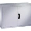Aufsatzschrank, F. Büro-Flügeltürenschrank, HxBxT 790x1200x400mm, M. Böden, Doppel-Flügeltür, Korpus Stahl RAL7035 -Lagermöbel 5098407c 55e9 48fe a612 19ffb7147b14 1