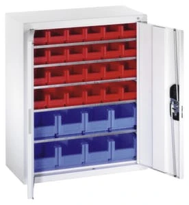 Schrank Mit Kästen, HxBxT 830x700x300mm, 4xStahlboden, 30 Kästen, Zyl.-Schl., Korpus RAL7035, Front RAL7035 7 Schrank Mit Kästen, HxBxT 830x700x300mm, 4xStahlboden, 30 Kästen, Zyl.-Schl., Korpus RAL7035, Front RAL7035 – Bild 5