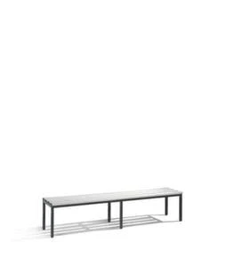Umkleidebank, LxT 1500x400mm, Holzleisten, Gestell Schwarzgrau, Schuhrost 8 Umkleidebank, LxT 1500x400mm, Holzleisten, Gestell Schwarzgrau, Schuhrost – Bild 6