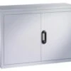 Aufsatzschrank, F. Büro-Flügeltürenschrank, HxBxT 790x930x400mm, M. Böden, Doppel-Flügeltür, Korpus Stahl RAL7035 -Lagermöbel 76c59aae 3a1b 41c2 9a9b 6688e9a4cd7a