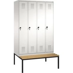 C+P Umkleidespind 4905040S10000 Sitzbank 4Abteile B1200mm Lgr/lgr
