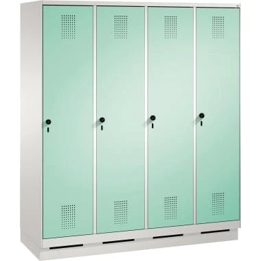 C+P Umkleidespind 4901042S10064 Füße 4Abteile B1600mm Lgr/lgn 5 C+P Umkleidespind 4901042S10064 Füße 4Abteile B1600mm Lgr/lgn – Bild 3