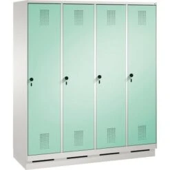 C+P Umkleidespind 4903042S10022 Sitzbank 4Abteile B1600mm Lgr/lgn -Lagermöbel 802590fa dea2 4ddb b94b f83af1cbe9e8