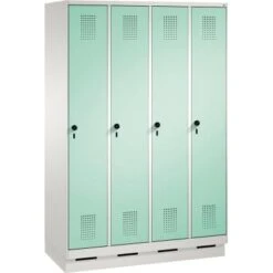 C+P Umkleidespind 4901040S10143 Füße 4Abteile B1200mm Lgr/lgn -Lagermöbel 805a6ef9 d9f3 4ed0 b044 16fc469345b6