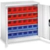 Schrank Mit Kästen, HxBxT 830x700x300mm, 4xStahlboden, 30 Kästen, Zyl.-Schl., Korpus RAL7035, Front RAL7035 -Lagermöbel 812fb81a 9933 4b0e 8c6a f0180f7d3762 1