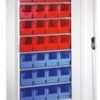 Schrank Mit Kästen, HxBxT 1980x1000x420mm, 6xStahlboden, 28 Kästen, Zyl.-Schl., Korpus RAL7035, Front RAL7035 -Lagermöbel 8c7709e5 437c 4647 92b4 4838d439ea2f 4