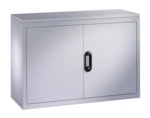 Aufsatzschrank, F. Büro-Flügeltürenschrank, HxBxT 790x1200x400mm, M. Böden, Doppel-Flügeltür, Korpus Stahl RAL7035 5 Aufsatzschrank, F. Büro-Flügeltürenschrank, HxBxT 790x1200x400mm, M. Böden, Doppel-Flügeltür, Korpus Stahl RAL7035 – Bild 3