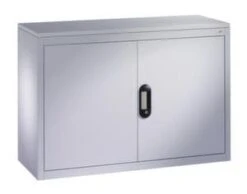 Aufsatzschrank, F. Büro-Flügeltürenschrank, HxBxT 790x930x400mm, M. Böden, Doppel-Flügeltür, Korpus Stahl RAL7035 -Lagermöbel 9957de37 31a8 4cc2 924b b7598264714a
