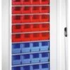 Schrank Mit Kästen, HxBxT 1980x1000x420mm, 8xStahlboden, 36 Kästen, Zyl.-Schl., Korpus RAL7035, Front RAL7035 -Lagermöbel a2af60a9 f066 457b 95d1 43b1b29ca380 2