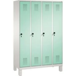 C+P Umkleidespind 4901040S10143 Füße 4Abteile B1200mm Lgr/lgn