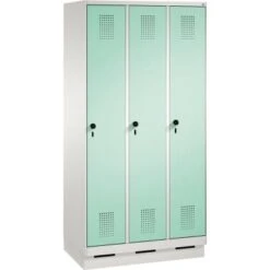 C+P Umkleidespind 4902030S10154 Sockel 3Abteile B900mm Lgr/lgn