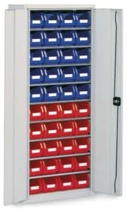 Schrank Mit Kästen, HxBxT 1690x700x300mm, 14xStahlboden, 90 Kästen, Zyl.-Schl. 7 Schrank Mit Kästen, HxBxT 1690x700x300mm, 14xStahlboden, 90 Kästen, Zyl.-Schl. – Bild 5