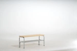 Umkleidebank, HxLxT 1650x1000x400mm, Holzleisten, Gestell Schwarzgrau, Kleiderhaken, Schuhrost 8 Umkleidebank, HxLxT 1650x1000x400mm, Holzleisten, Gestell Schwarzgrau, Kleiderhaken, Schuhrost – Bild 6