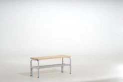 Umkleidebank, HxLxT 1650x1500x400mm, Holzleisten, Gestell Schwarzgrau, Kleiderhaken, Schuhrost -Lagermöbel e0d49021 5177 4df7 bc55 f0aa6be12c98