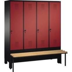 C+P Umkleidespind 4901042S10125 Füße 4Abteile B1600mm Sgr/rrt 12 C+P Umkleidespind 4901042S10125 Füße 4Abteile B1600mm Sgr/rrt -Lagermöbel e107ff7c 0674 404f 95b0 0500049b6059