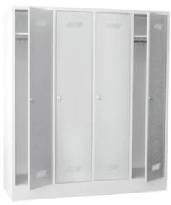 Garderobenschrank, RAL7035, HxBxT 1800x900x500mm, 3x2 Abt., Abt. B 300mm, Drehriegel, Sockel, Korpus RAL7035, Front RAL7035 14 Garderobenschrank, RAL7035, HxBxT 1800x900x500mm, 3x2 Abt., Abt. B 300mm, Drehriegel, Sockel, Korpus RAL7035, Front RAL7035 -Lagermöbel e6909772 6f9e 4438 b2b9 4443fb56a0b6