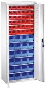 Schrank Mit Kästen, HxBxT 1690x700x300mm, 14xStahlboden, 90 Kästen, Zyl.-Schl. 6 Schrank Mit Kästen, HxBxT 1690x700x300mm, 14xStahlboden, 90 Kästen, Zyl.-Schl. – Bild 4